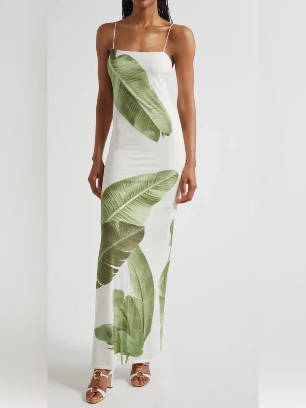 Alice & Olivia Fifi Palm Column Maxi Dress